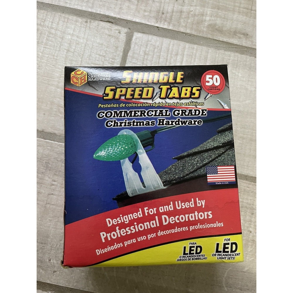 (2) Brand NEW 50 Adams Commercial‎ Grade Speed Shingle Tabs for Christmas Lights